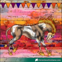 Horse Color:Amber Champagne Tobiano