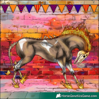 Horse Color:Sable Champagne Tobiano