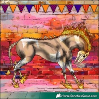 Horse Color:Amber Champagne Tobiano