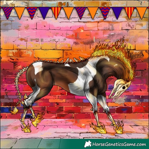 Horse Color:Bay Tobiano 