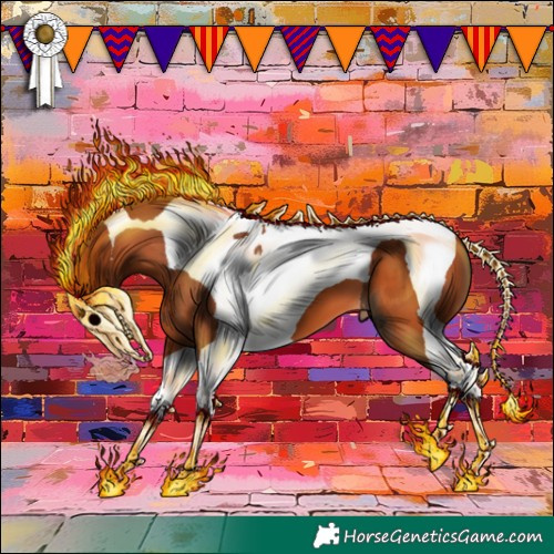 Horse Color:Bay Tobiano 