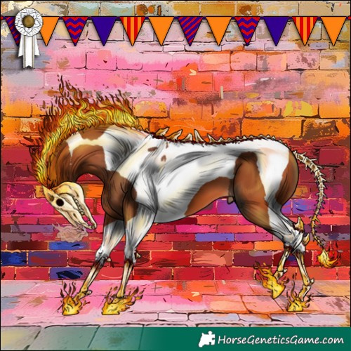 Horse Color:Bay Tobiano 