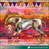 Horse Color:Amber Champagne Tobiano 