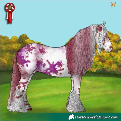Horse Color:Watercolor White Spotted Liver Chestnut 