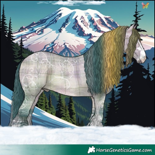 Horse Color:Watercolor Plaid  Brown Ice Dun 