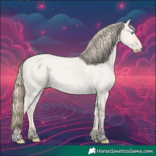 Horse Color:Smoky Creme Roan Dun 