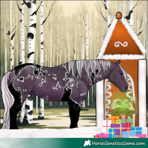 Horse Color:White Spotted Silver Brown Tobiano 