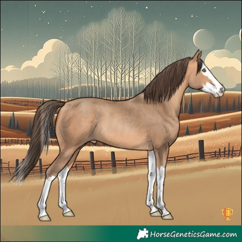 Horse Color:Amber Champagne Splash Rabicano 