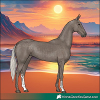 Horse Color:Silver Black Sabino 