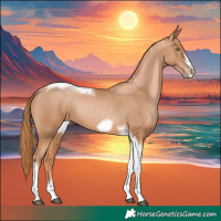 Horse Color:Chestnut Pearl Tobiano Frame 