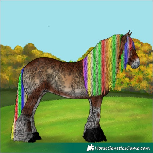 Horse Color:Painted Silver Bay Ice Onyx 