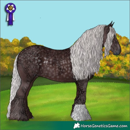 Horse Color:Chocolate Silver Black Chinchilla Ice 