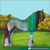 Horse Color:Painted Blue Onyx