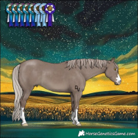 Horse Color:Chocolate Silver Grullo Brindle 