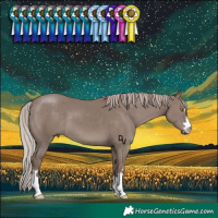 Horse Color:Chocolate Silver Grullo Brindle 