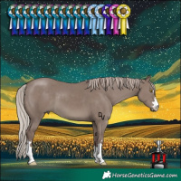 Horse Color:Chocolate Silver Grullo Brindle 