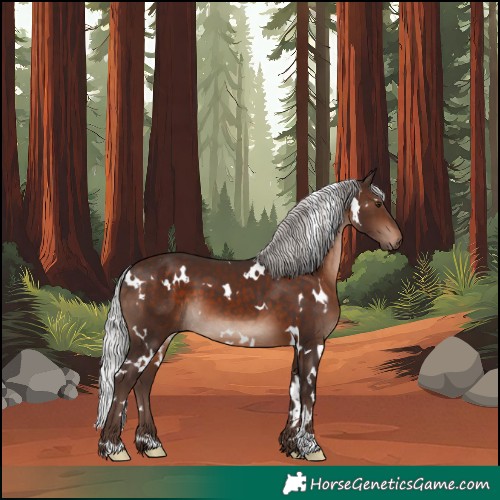 Horse Color:White Spotted Silver Brown Mushroom 