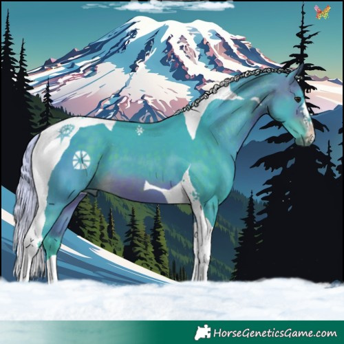 Horse Color:Watercolor Silver Brown Tobiano 