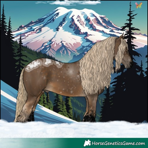 Horse Color:Void White Spotted Chocolate Palomino Ice 
