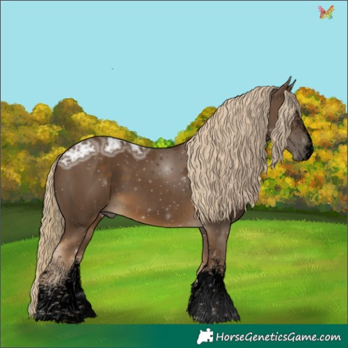 Horse Color:Void White Spotted Chocolate Palomino Ice 