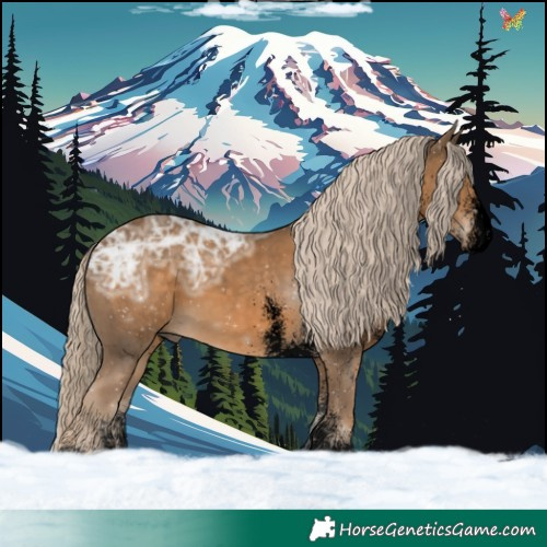 Horse Color:Void White Spotted Chocolate Palomino Ice 