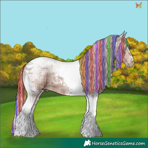 Horse Color:Painted Plaid  Liver Chestnut Ice Tobiano 