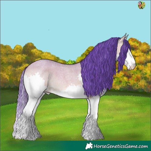 Horse Color:Watercolor Bay Roan Dun Splash