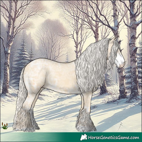Horse Color:Silver Classic Cream Champagne Ice Dun Sabino 
