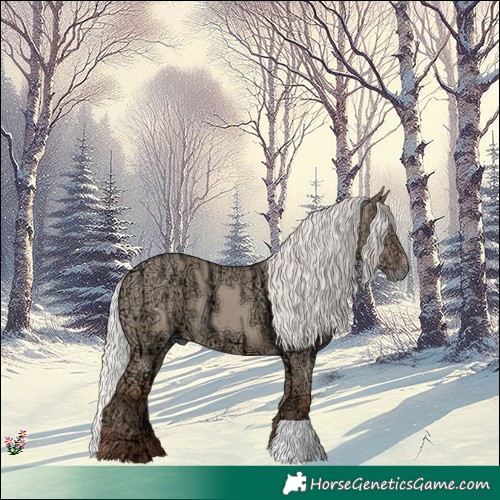 Horse Color:Silver Sable Champagne Ice Dun 