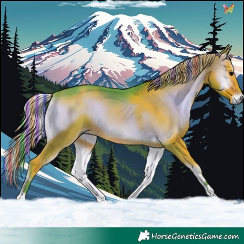Horse Color:Painted Watercolor Silver Brown Onyx 