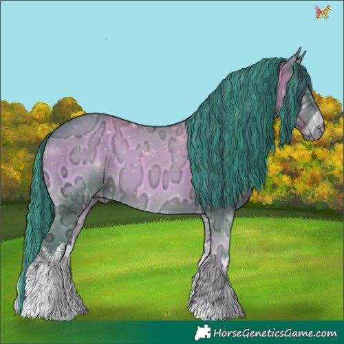 Horse Color:Painted Watercolor White Spotted Blue Onyx Ice 
