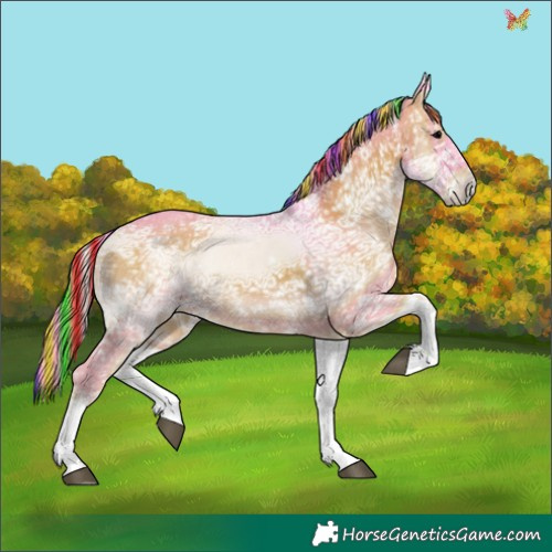 Horse Color:Painted Watercolor White Spotted Blue Onyx Ice