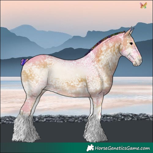 Horse Color:Painted Watercolor White Spotted Blue Onyx Ice 