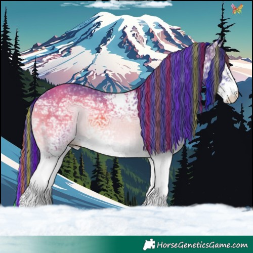 Horse Color:Painted Watercolor White Spotted Blue Onyx Ice 