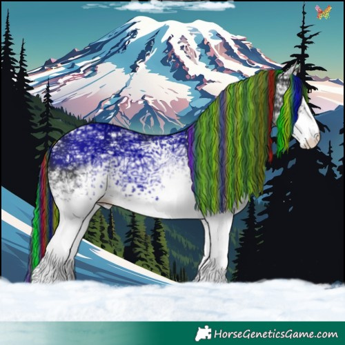 Horse Color:Painted White Spotted Black Ice 