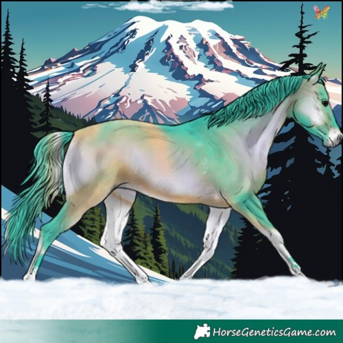 Horse Color:Watercolor Brown Onyx Tobiano 