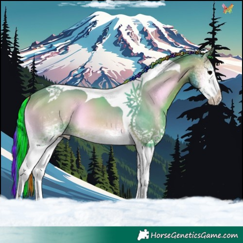Horse Color:Painted Watercolor White Spotted Brown Onyx Tobiano 