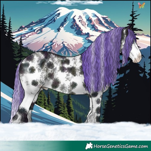 Horse Color:Watercolor Midnight Sable Champagne Ice Sabino 