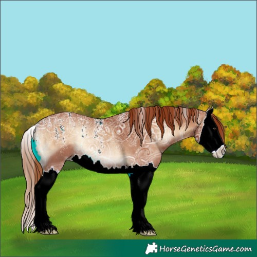 Horse Color:Powder White Red Onyx Ice Splash Rabicano 
