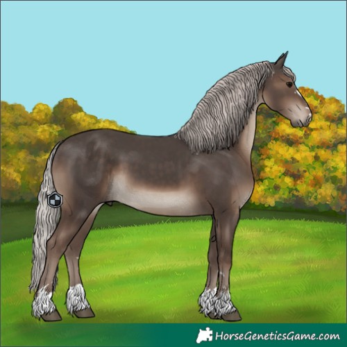 Horse Color:Silver Black 