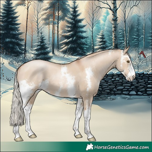 Horse Color:Silver Grullo Pearl Sabino