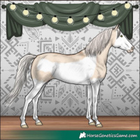 Horse Color:Silver Amber Champagne Dun Splash Frame