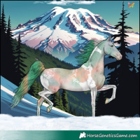 Horse Color:Watercolor Sable Champagne Tobiano Rabicano