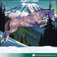 Horse Color:Watercolor Black Sabino 