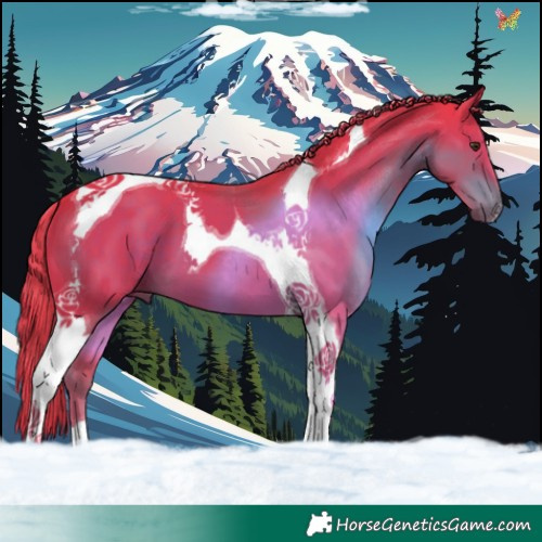 Horse Color:Watercolor Liver Chestnut Tobiano 