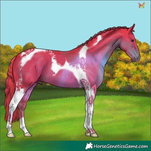 Horse Color:Watercolor Liver Chestnut Tobiano 