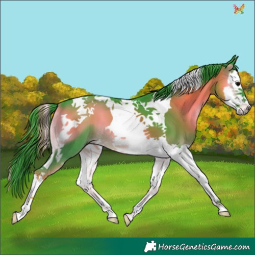 Horse Color:Watercolor Blue Onyx Splash Tobiano