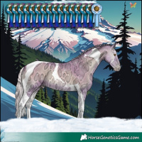 Horse Color:Watercolor Silver Sable Champagne Ice Onyx Tobiano 