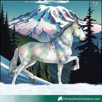 Horse Color:Nacre Watercolor White Spotted Silver Brown Onyx