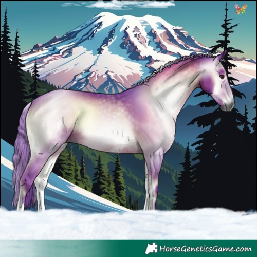 Horse Color:Gray Watercolor White Spotted Liver Red Onyx 